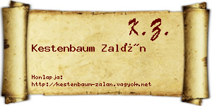 Kestenbaum Zalán névjegykártya